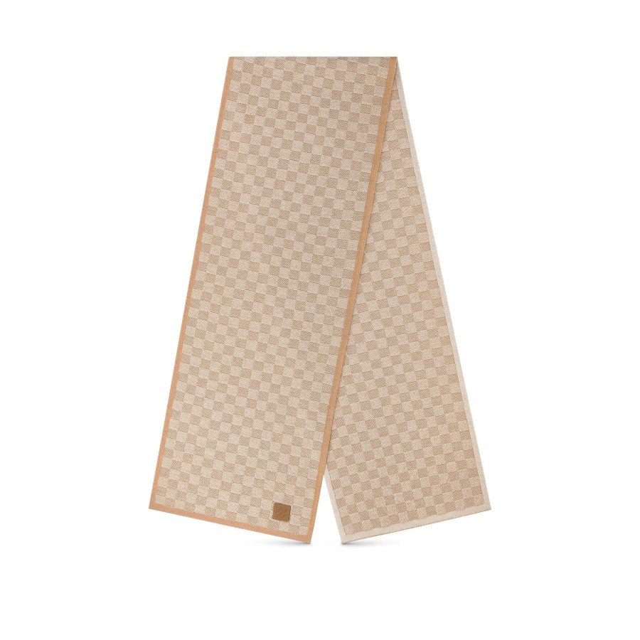 Men Louis Vuitton Scarves | Neo Petit Damier Scarf Beige