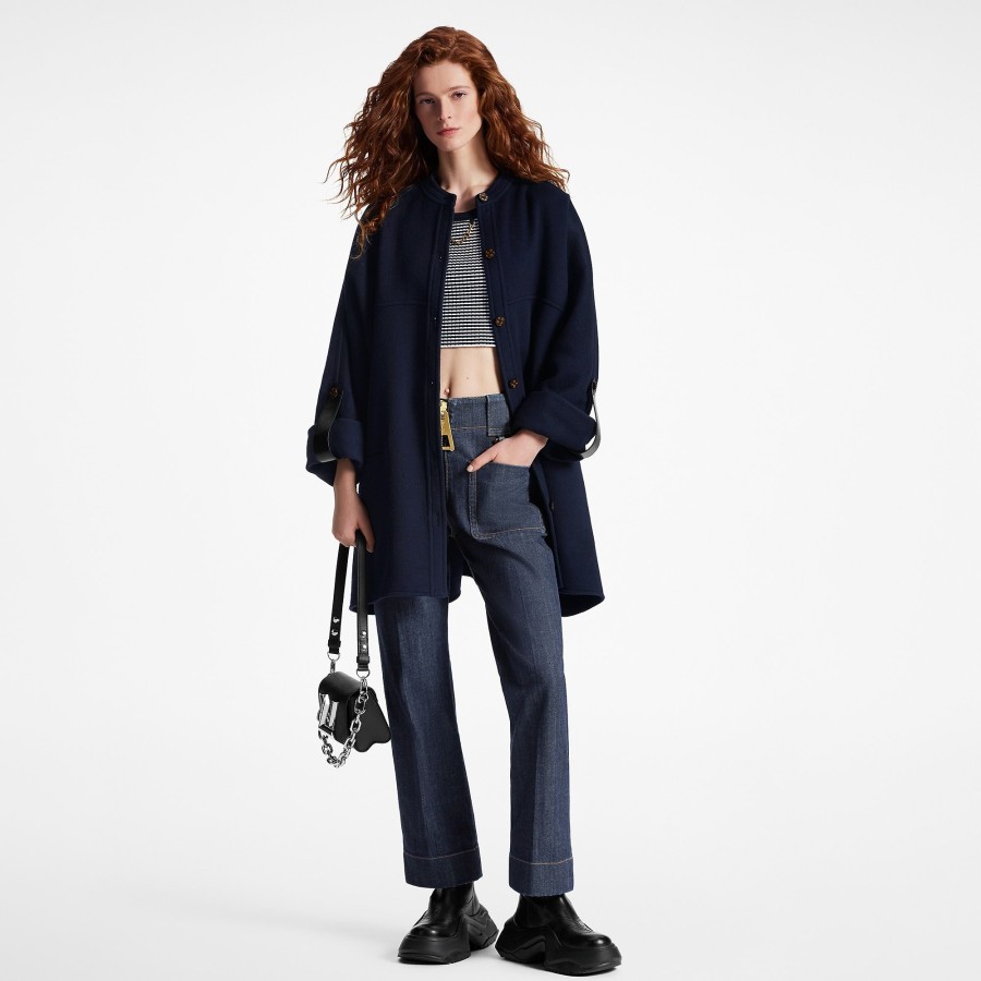 Women Louis Vuitton Coats And Jackets | Boxy Button-Up Coat