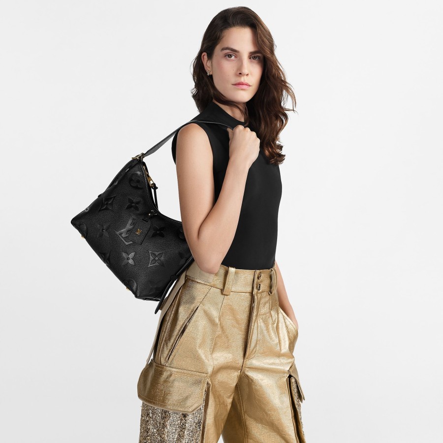 Women Louis Vuitton Leather Bags | Carryall Pm Black