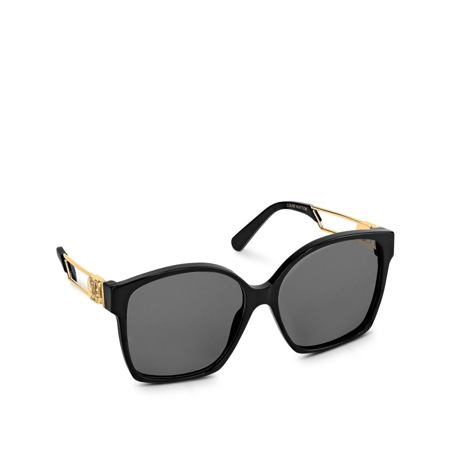 Women Louis Vuitton Sunglasses | Lv Link Light Classic Square Sunglasses Black