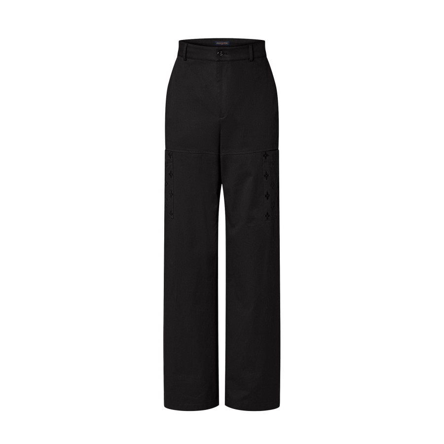 Men Louis Vuitton Pants | Cotton Workwear Pants Black