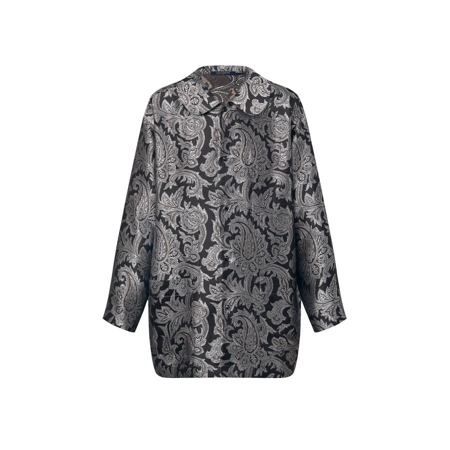 Women Louis Vuitton Tops | Paisley Peter Pan Collar Pajama Shirt