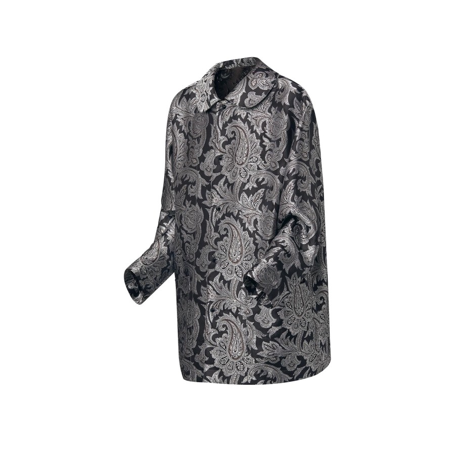 Women Louis Vuitton Tops | Paisley Peter Pan Collar Pajama Shirt