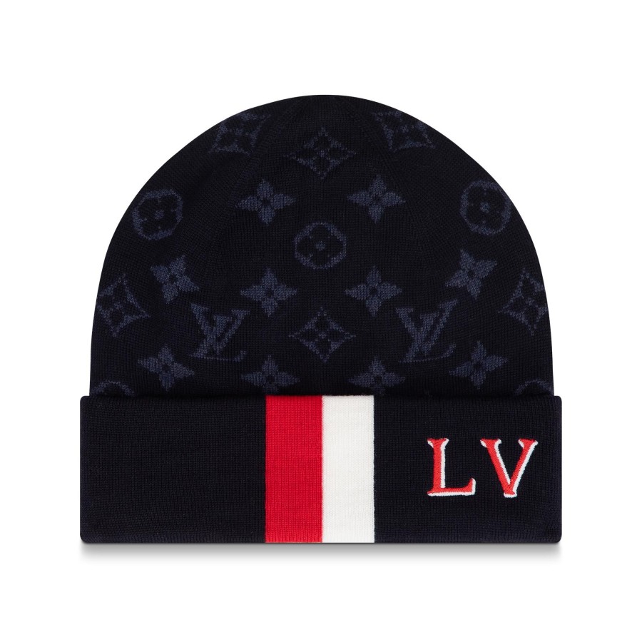 Men Louis Vuitton Hats And Gloves | Lv Varsity Beanie Navy