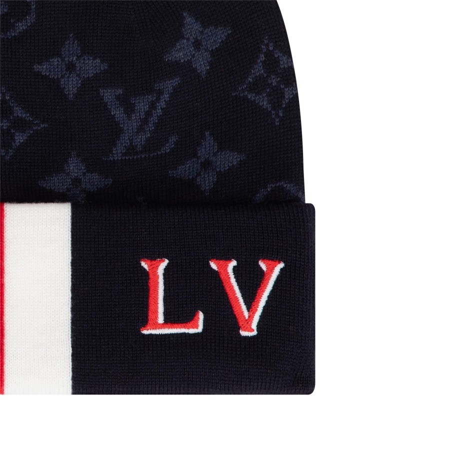 Men Louis Vuitton Hats And Gloves | Lv Varsity Beanie Navy