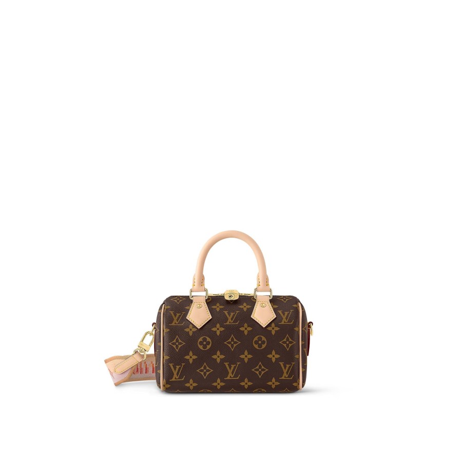 Women Louis Vuitton Iconic Monogram Bags | Speedy Bandouliere 20 Pink Orange