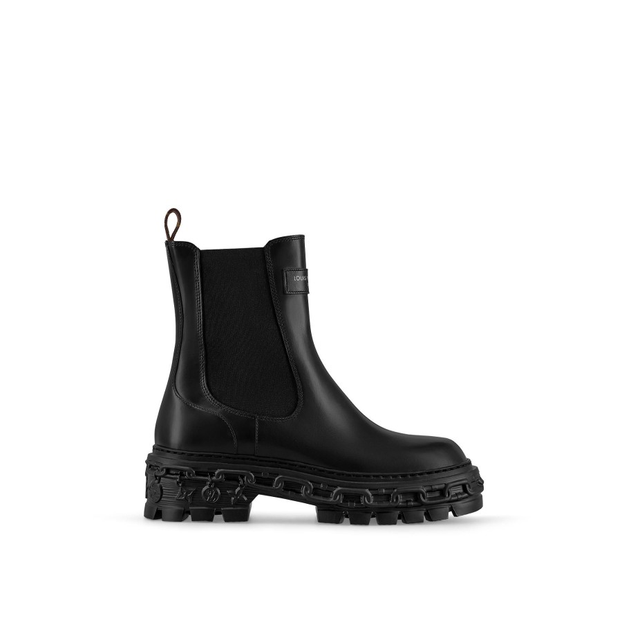 Women Louis Vuitton Boots And Booties | Lv Record Chelsea Boot Black