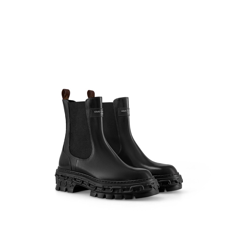 Women Louis Vuitton Boots And Booties | Lv Record Chelsea Boot Black