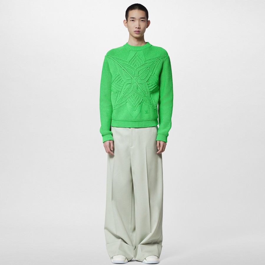 Men Louis Vuitton Pants | Workwear Cuffed Wool Pants Aqua