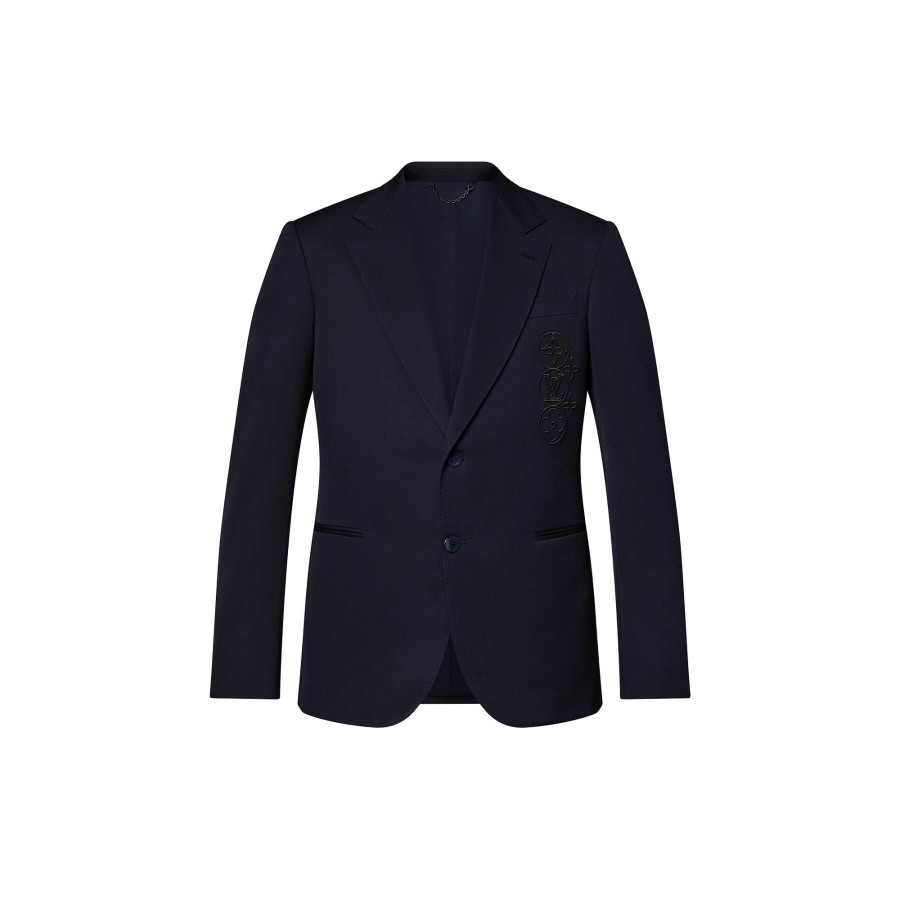 Men Louis Vuitton Blazers And Jackets | Embroidered Signature Wool Pont Neuf Jacket