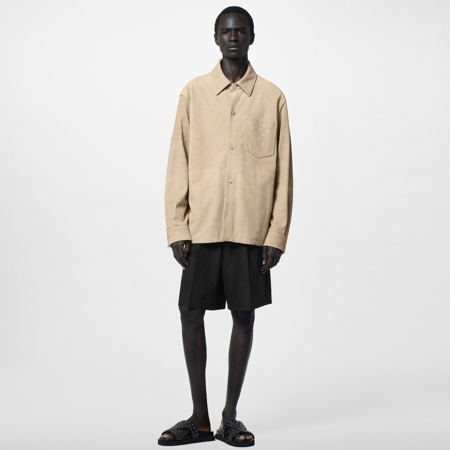 Men Louis Vuitton Coats And Outerwear | Suede Overshirt