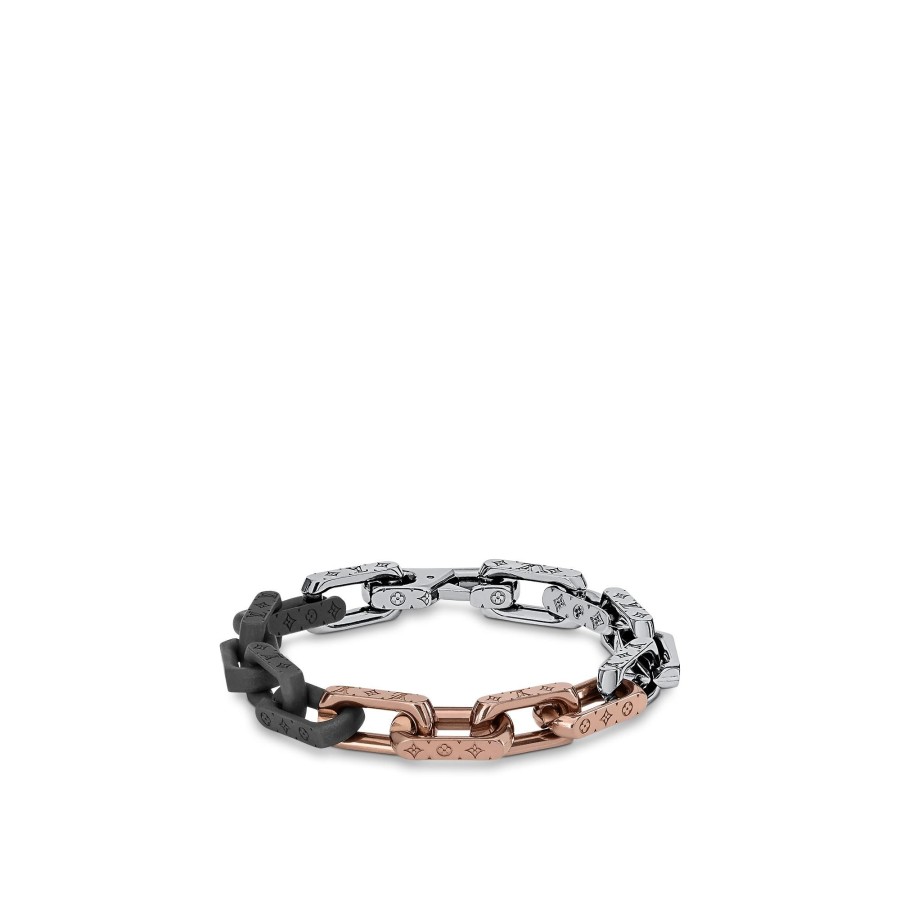 Men Louis Vuitton Bracelets | Monogram Chain Bracelet