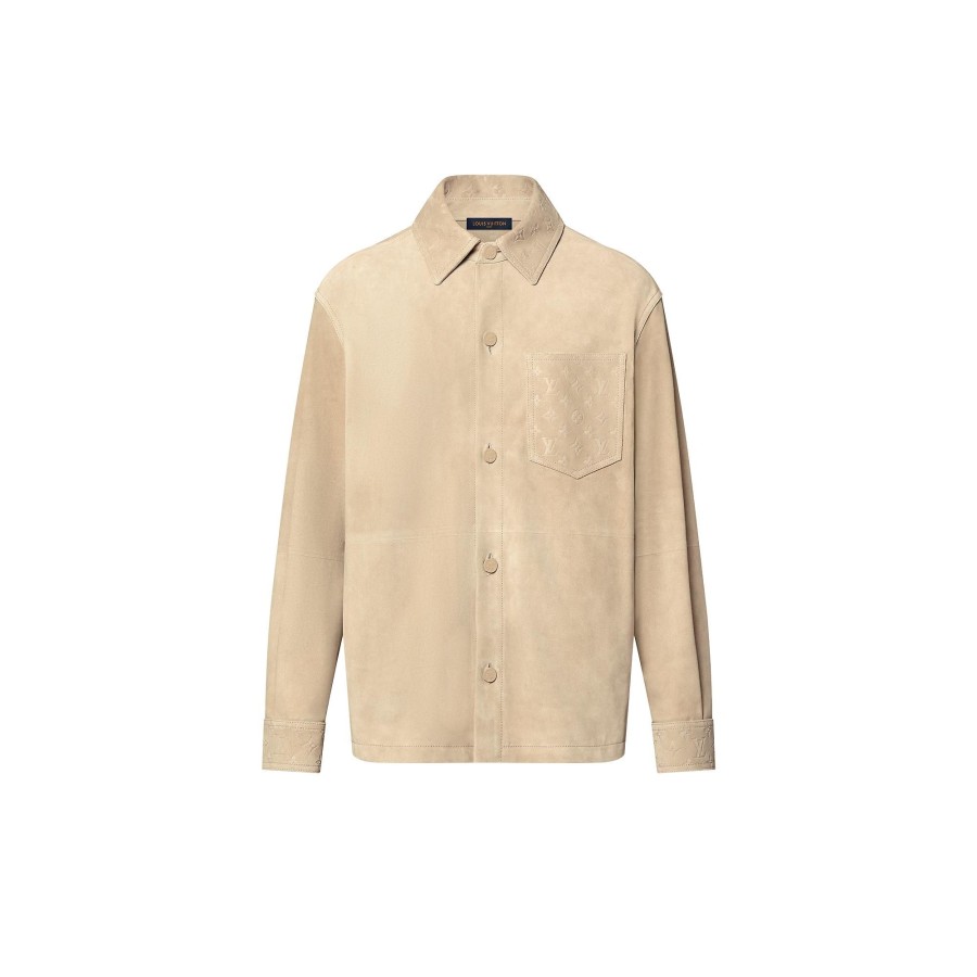 Men Louis Vuitton Coats And Outerwear | Suede Overshirt