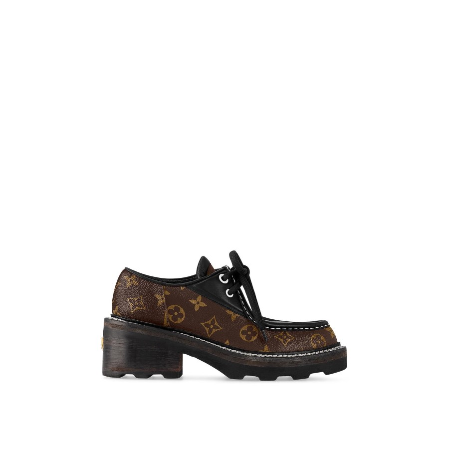 Women Louis Vuitton Loafers And Ballerinas | Lv Beaubourg Platform Derby