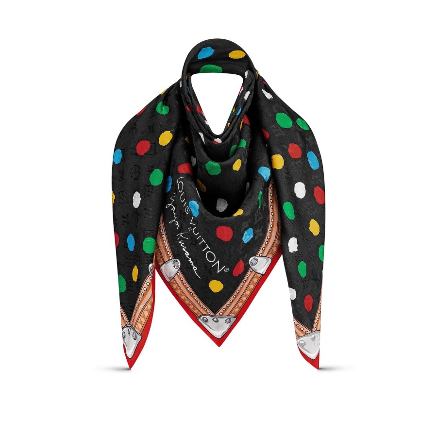 Women Louis Vuitton Shawls And Stoles | Lv X Yk Painted Dots Monogram Shawl