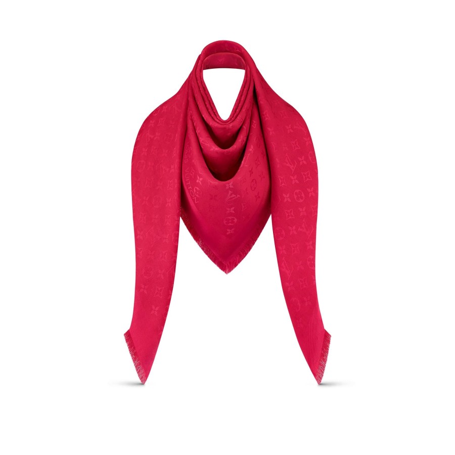 Women Louis Vuitton Shawls And Stoles | Monogram Classic Shawl Red