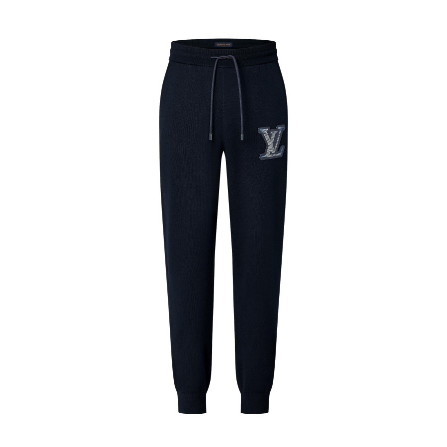 Men Louis Vuitton Pants | Wool And Leather Jogpants