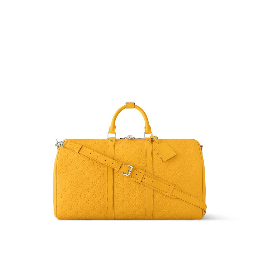 Women Louis Vuitton Travel Bags | Keepall Bandouliere 50 Jaune Mat