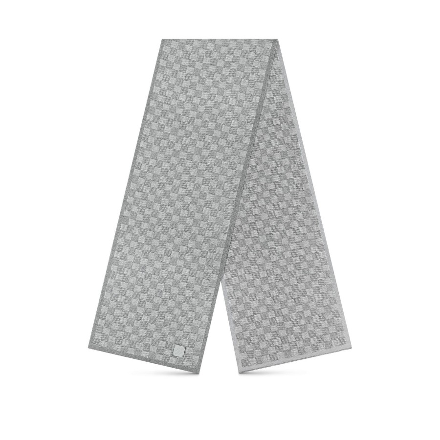 Men Louis Vuitton Scarves | Neo Petit Damier Scarf Light Grey