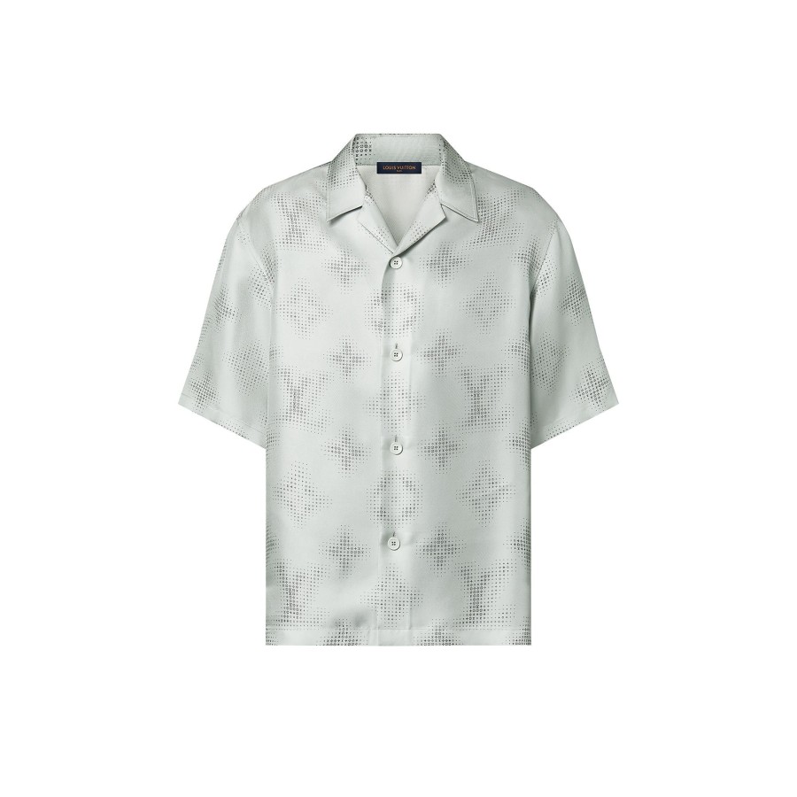 Men Louis Vuitton Shirts | Monogram Short-Sleeved Printed Silk Shirt