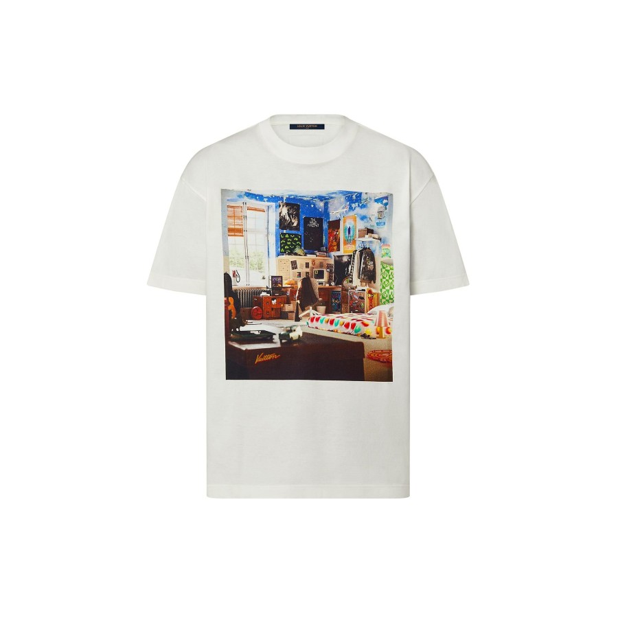 Men Louis Vuitton T-Shirts And Polos | Printed Cotton T-Shirt