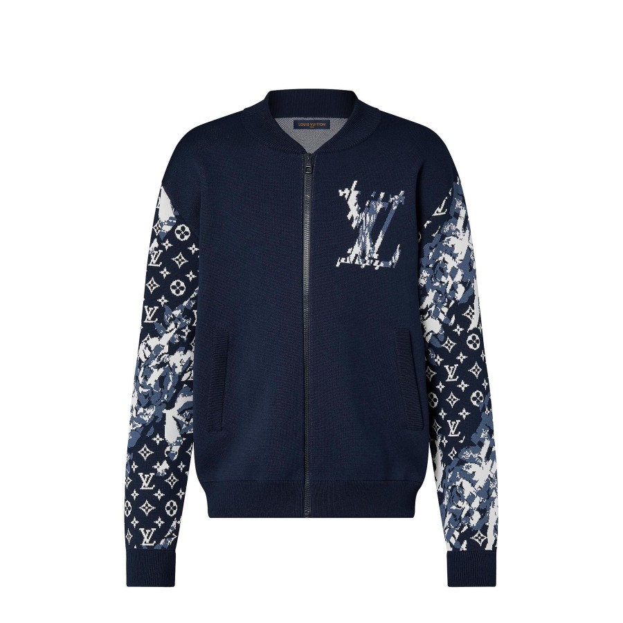 Men Louis Vuitton Knitwear And Sweatshirts | Zipped Cotton Blend Blouson