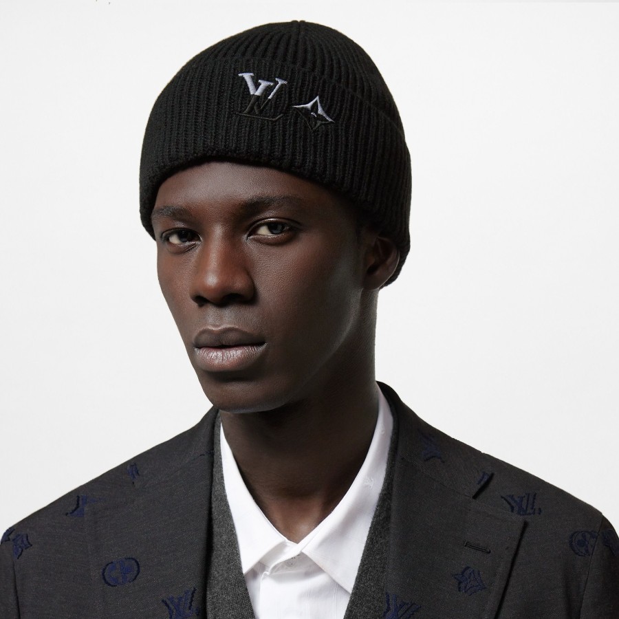 Men Louis Vuitton Hats And Gloves | Lv Dual Beanie Black