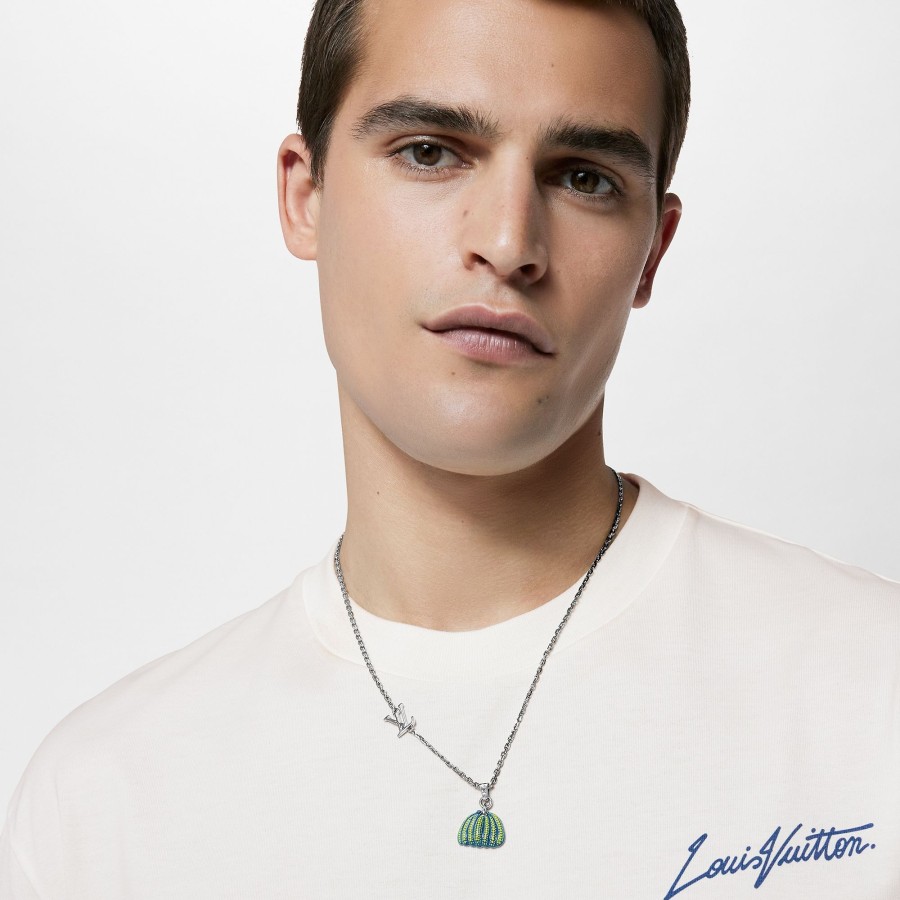 Men Louis Vuitton Necklaces And Pendants | Lv X Yk Pumpkin Pendant