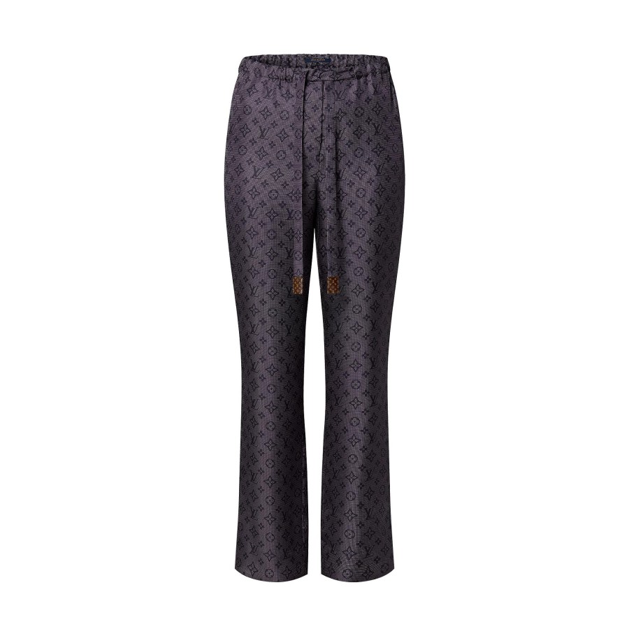 Women Louis Vuitton Pants | Inverted Mahina Monogram Pajama Pants