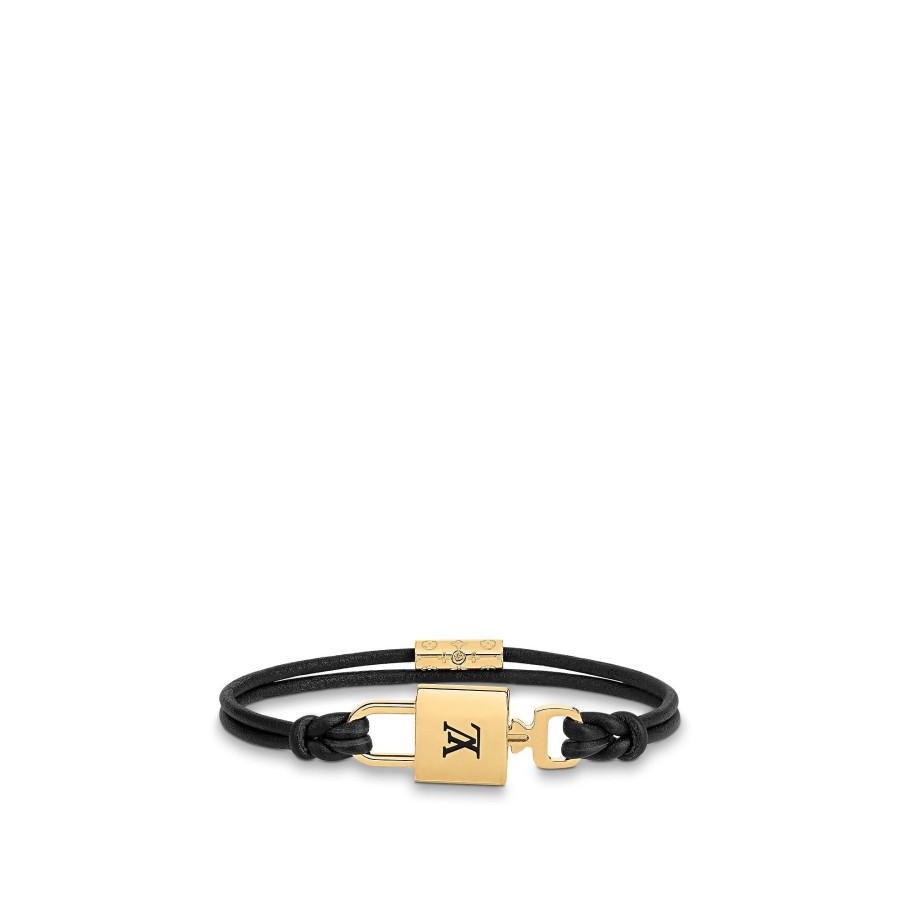 Women Louis Vuitton Bracelets | Lv Padlock Bracelet Black