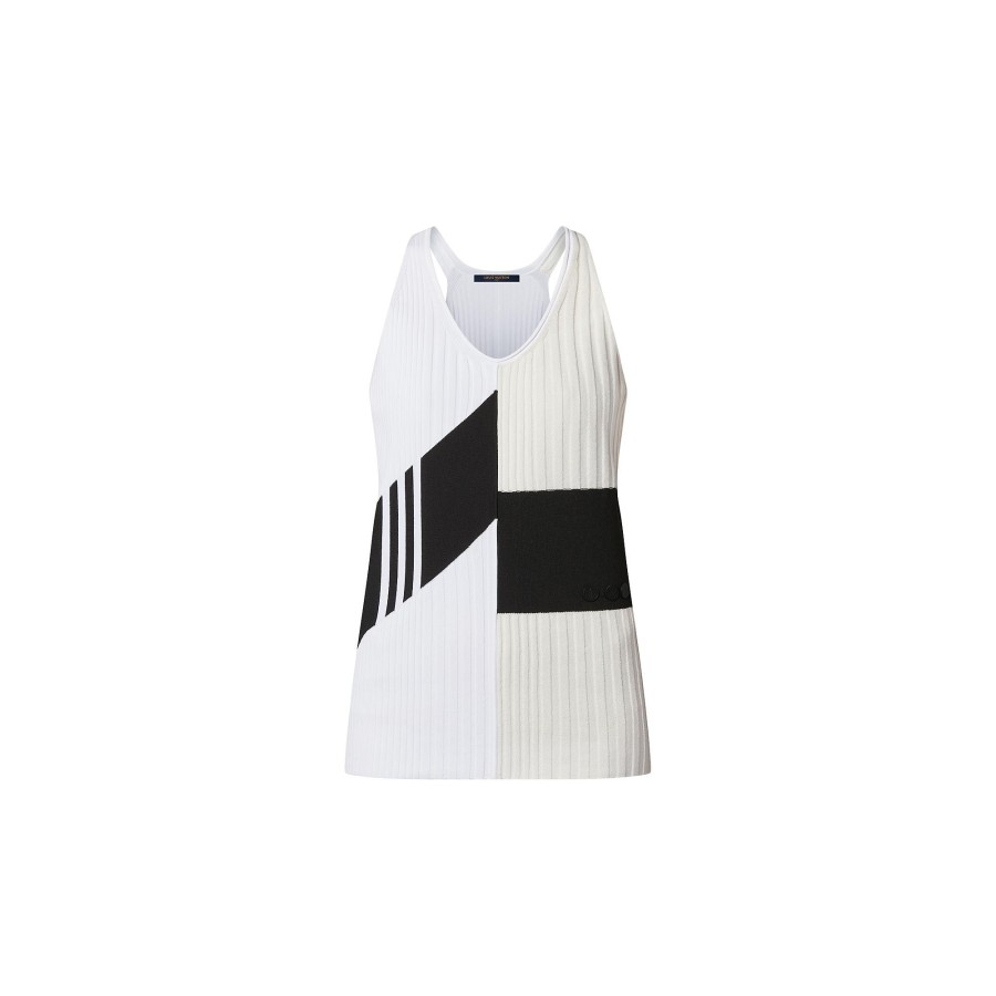 Women Louis Vuitton Knitwear | Color-Blocked Knit Top