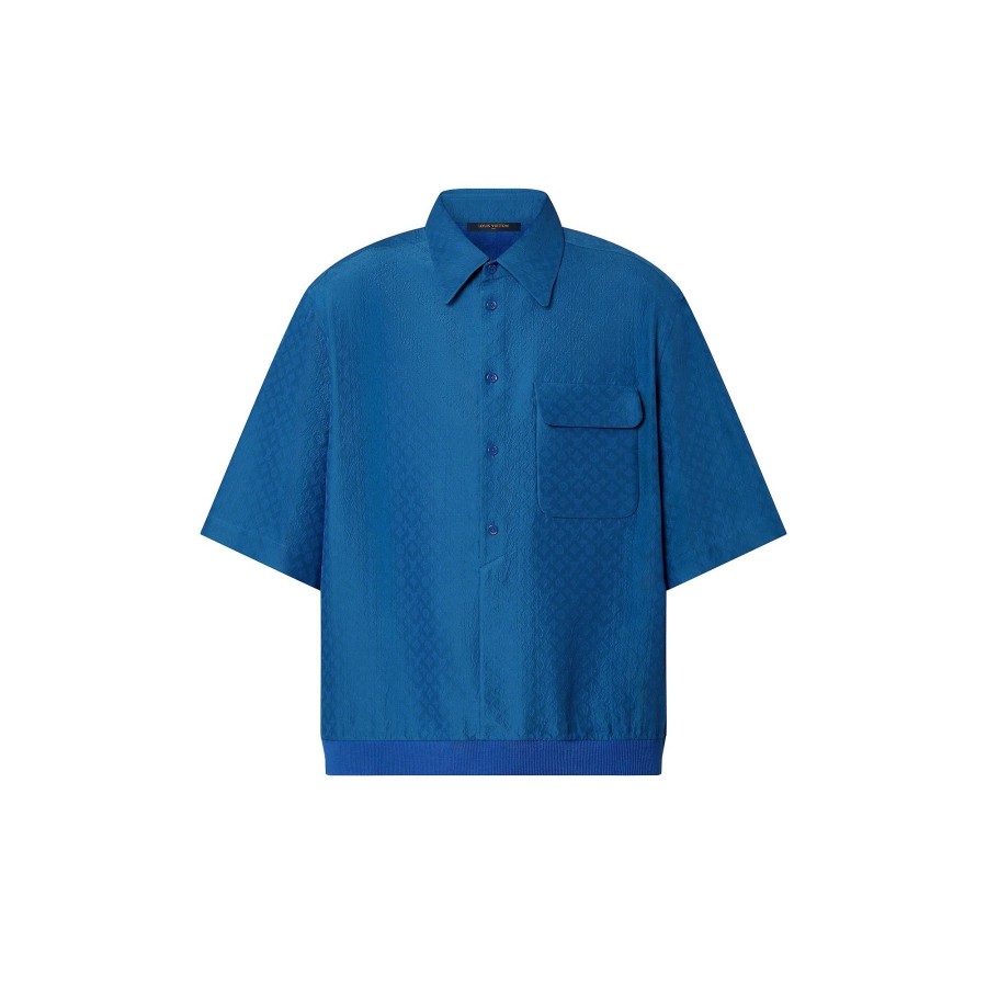 Men Louis Vuitton Shirts | Mini Monogram Silk Blend Polo Shirt