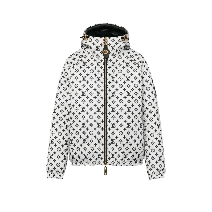 Women Louis Vuitton Coats And Jackets | Reversible Pinstripe Nylon Hooded Jacket