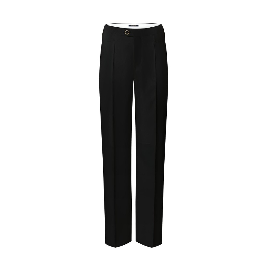 Women Louis Vuitton Pants | Tailored Straight-Cut Pants Black