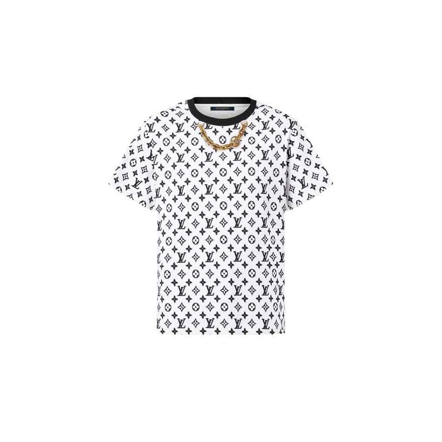 Women Louis Vuitton Tops | 3D Monogram T-Shirt White