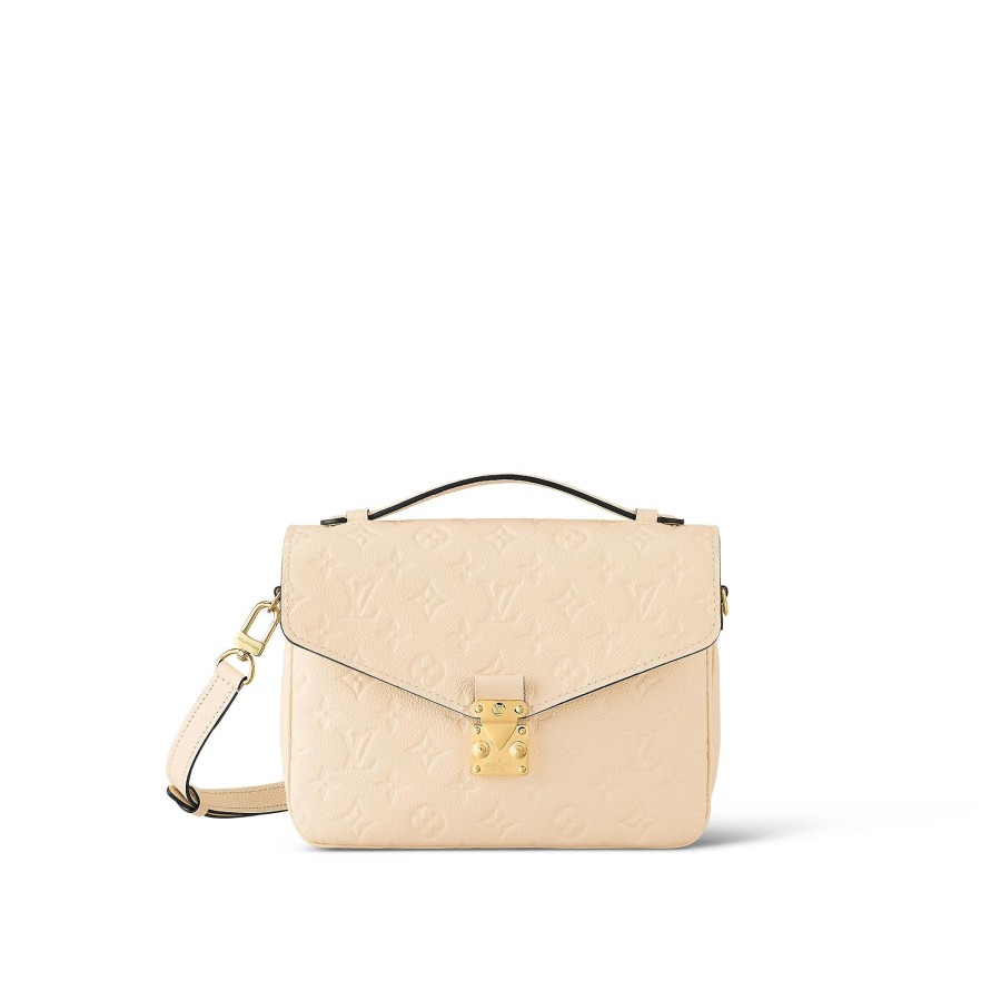 Women Louis Vuitton Leather Bags | Pochette Metis Cream