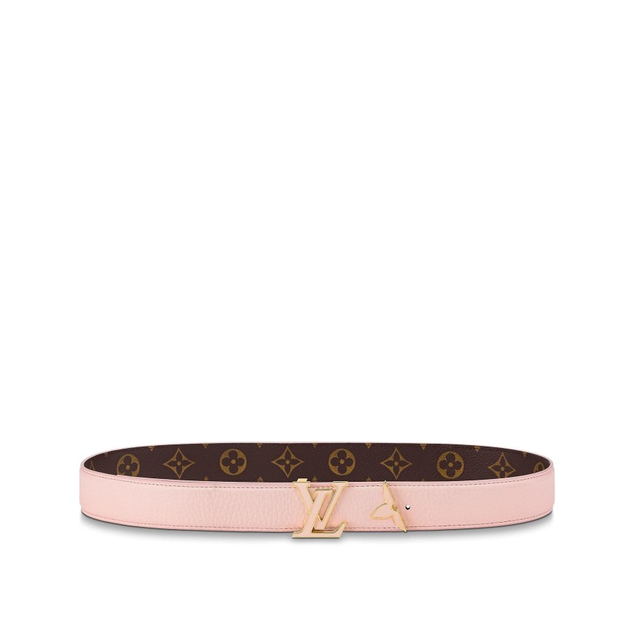 Women Louis Vuitton Belts | Pretty Lv Enamel 30Mm Reversible Belt Light Pink