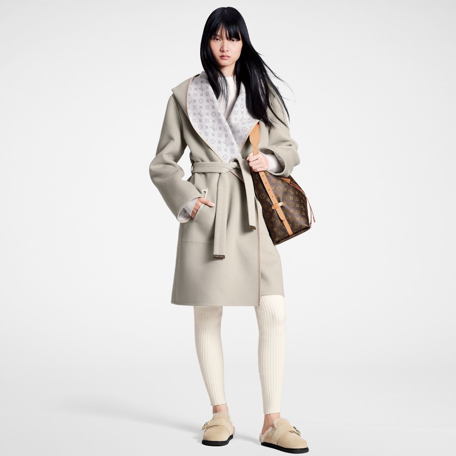 Women Louis Vuitton Coats And Jackets | Reversible Signature Hooded Wrap Coat