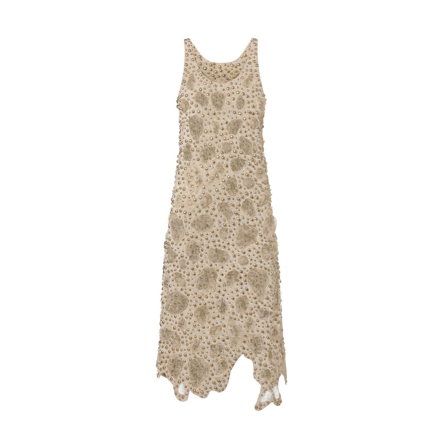 Women Louis Vuitton Dresses | Sheer Detail Beaded Tank Dress