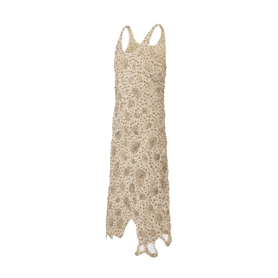 Women Louis Vuitton Dresses | Sheer Detail Beaded Tank Dress