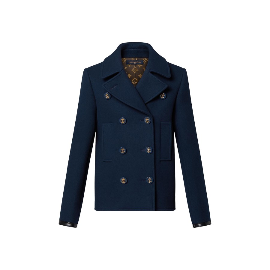 Women Louis Vuitton Coats And Jackets | Anchor Button Lapel Coat