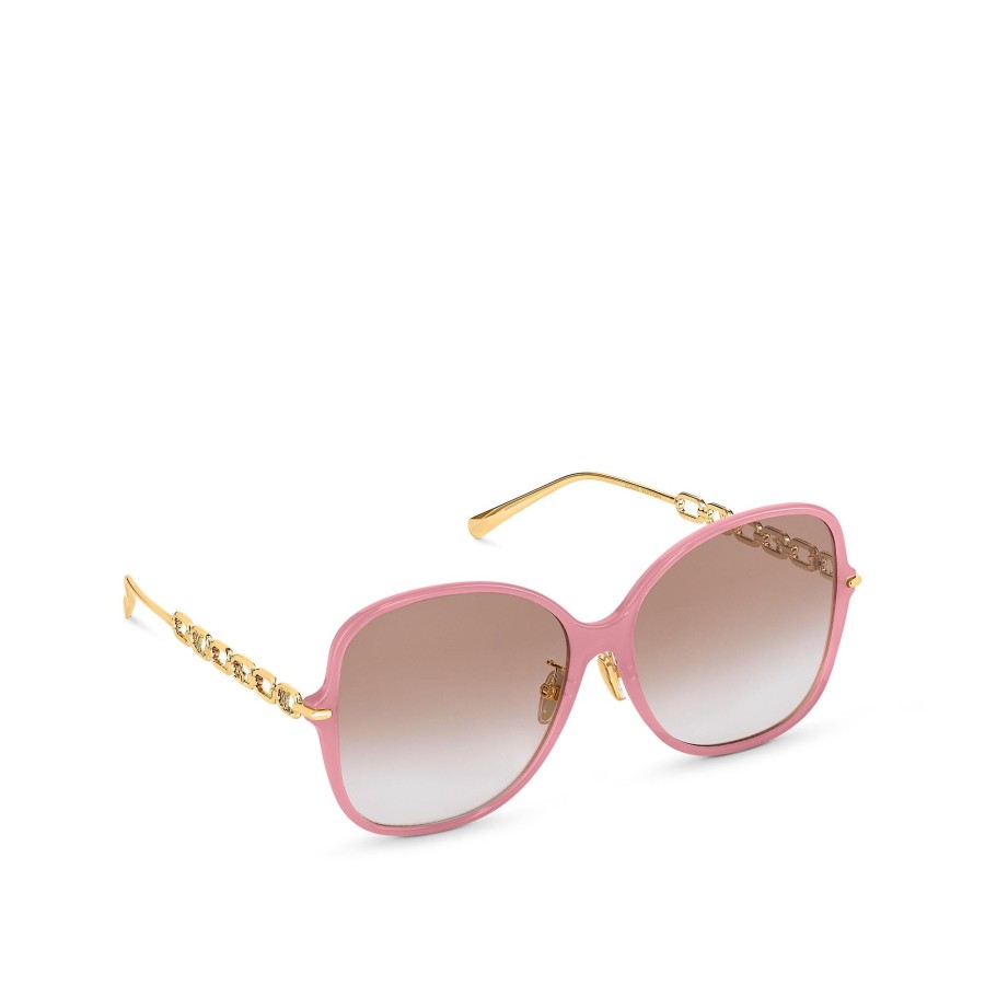 Women Louis Vuitton Sunglasses | My Lv Chain Two Square Sunglasses Pink