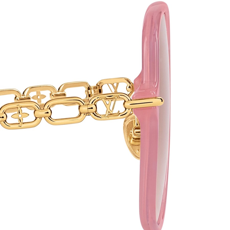 Women Louis Vuitton Sunglasses | My Lv Chain Two Square Sunglasses Pink