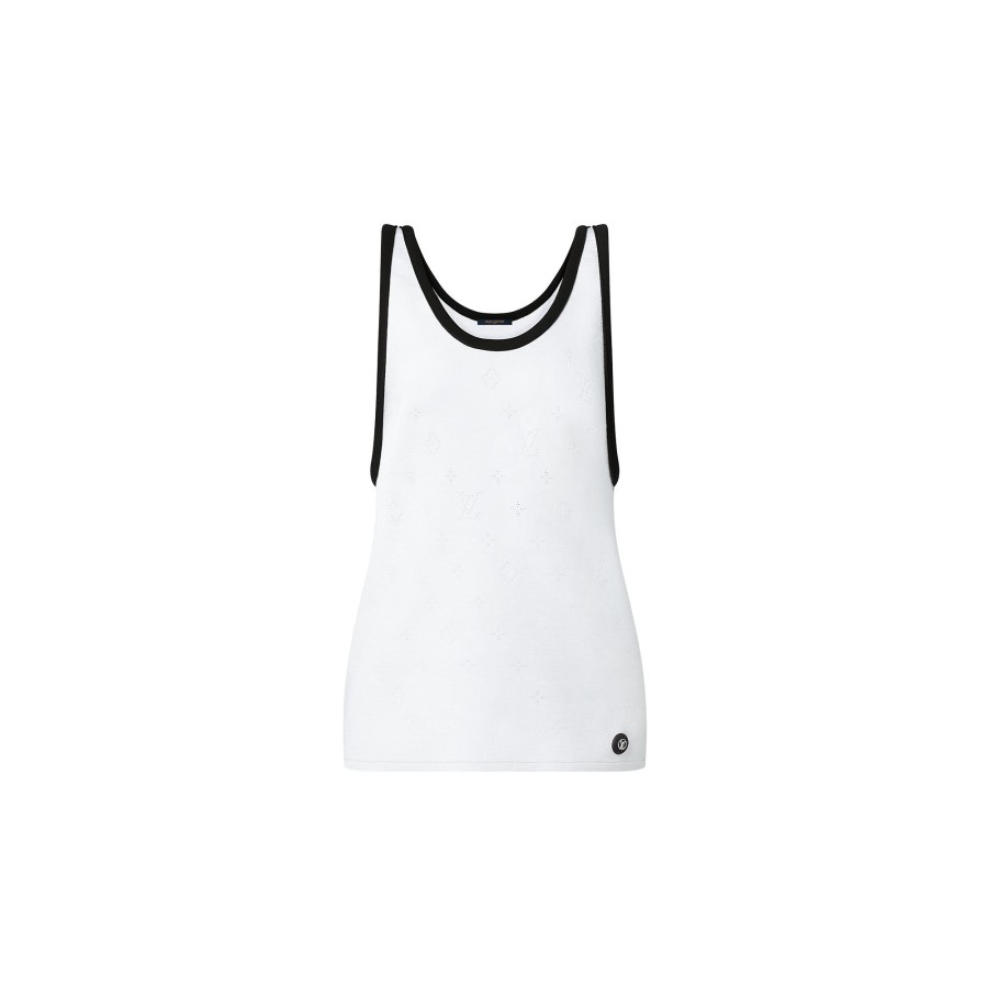 Women Louis Vuitton Knitwear | Monogram Openwork Knit Tank Top