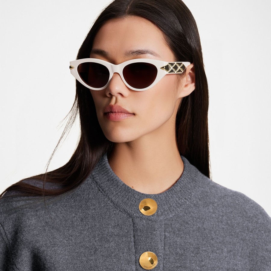 Women Louis Vuitton Sunglasses | Lv Malletage Cat Eye Sunglasses Cream