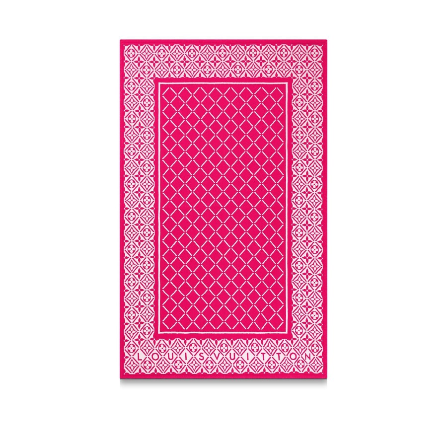 Women Louis Vuitton Home Textiles | Monogram Flower Tile Beach Towel Light Pink