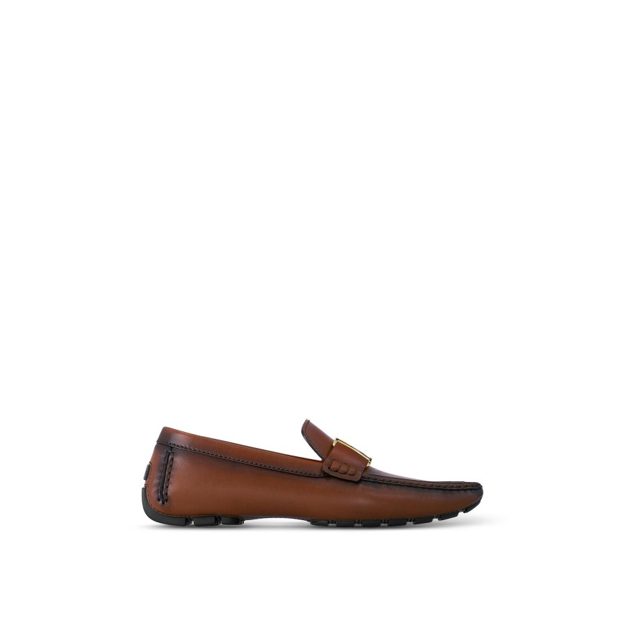 Men Louis Vuitton Loafers And Moccasins | Monte Carlo Moccasin Cognac