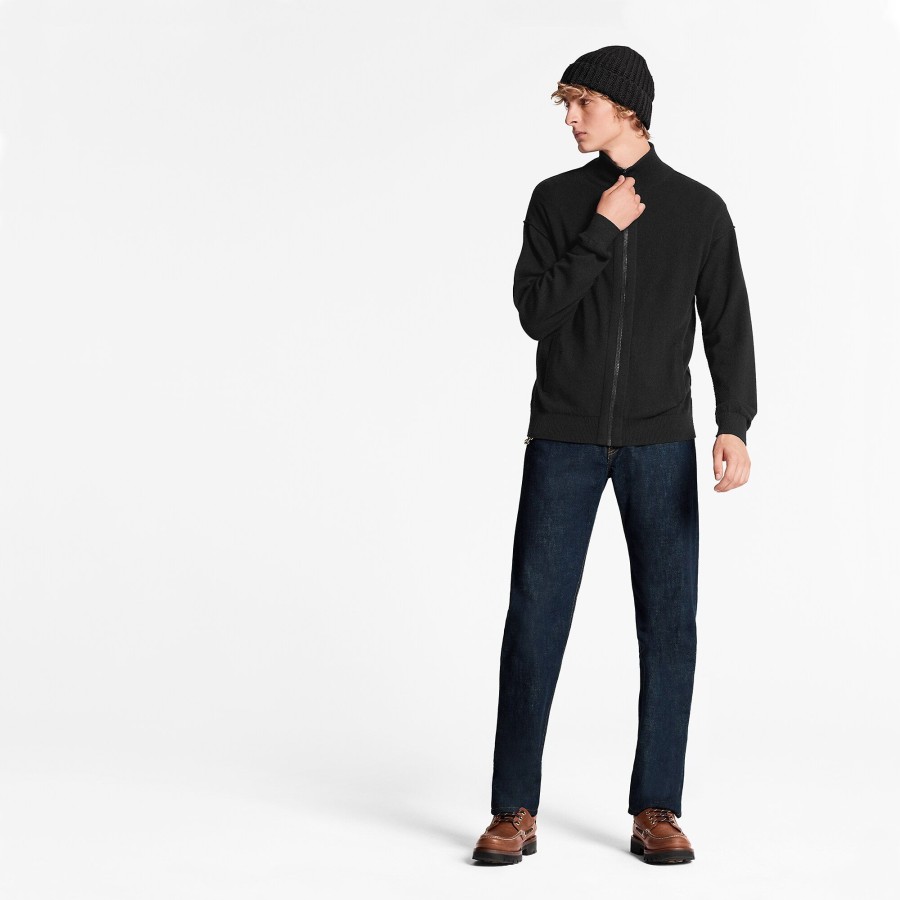 Men Louis Vuitton Knitwear And Sweatshirts | Inside Out Zipped Through Cashmere Black