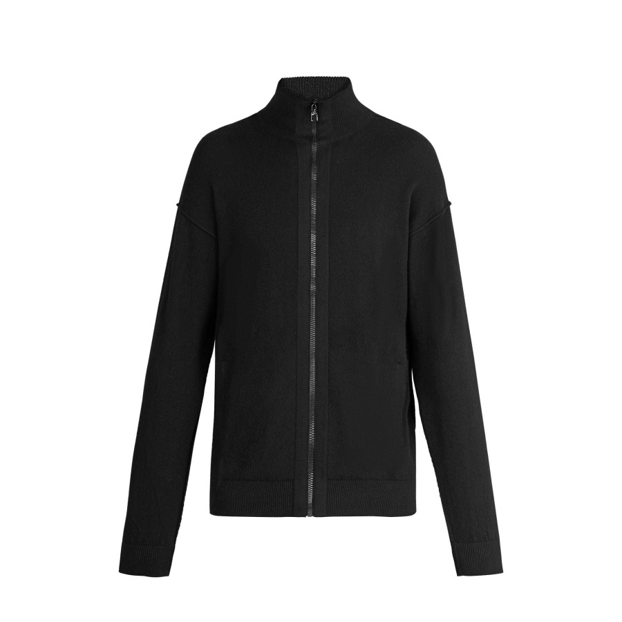 Men Louis Vuitton Knitwear And Sweatshirts | Inside Out Zipped Through Cashmere Black