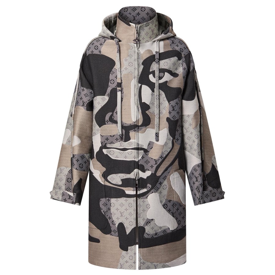 Men Louis Vuitton Coats And Outerwear | Patchworked Portrait Parka